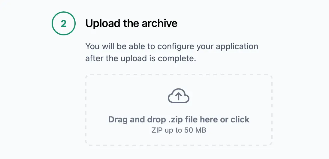 Zip Upload demo